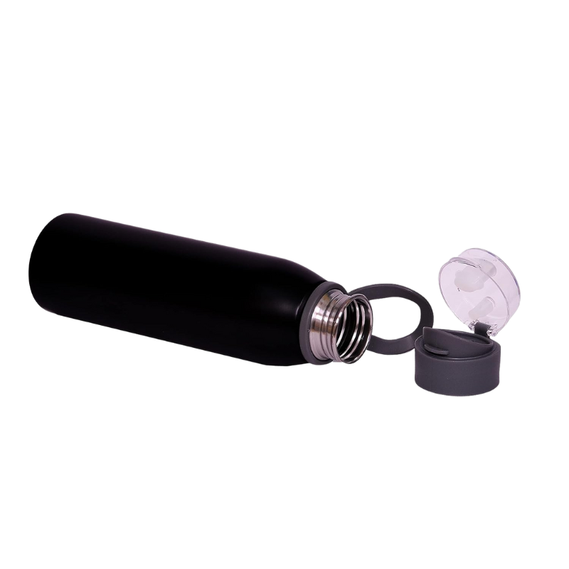 Stainless Steel Bottle With Handle (Black)