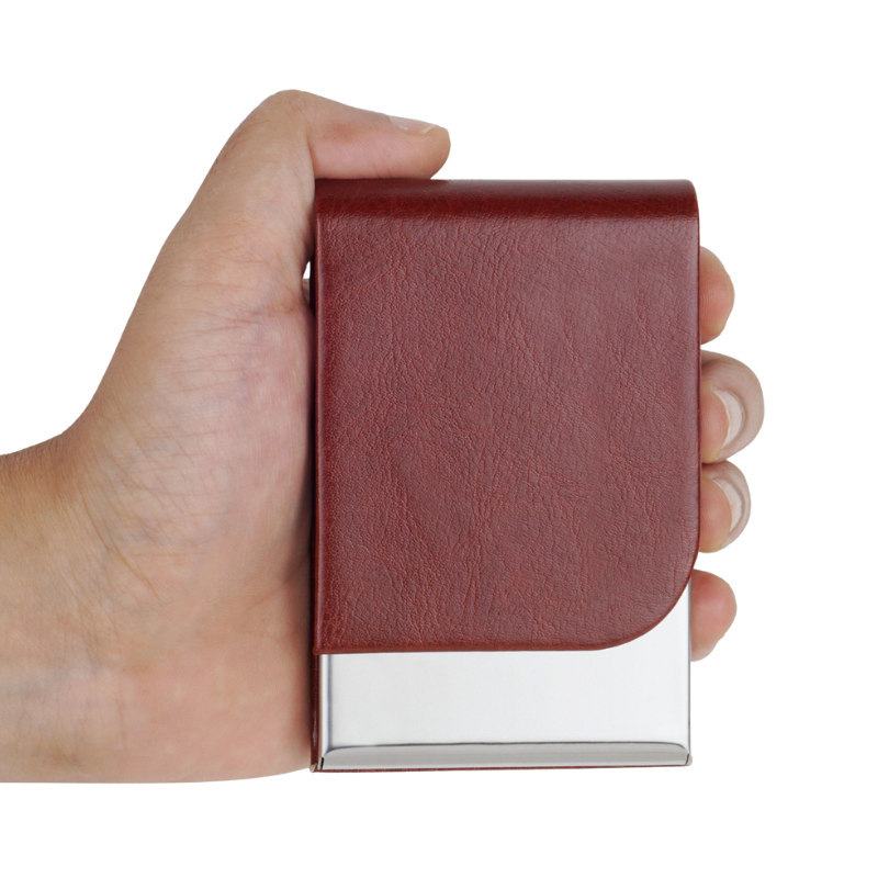 Vertical Brown Card Holder