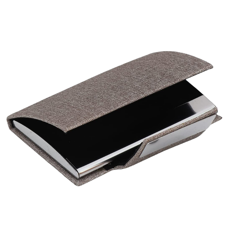 Grey Flip Card Holder