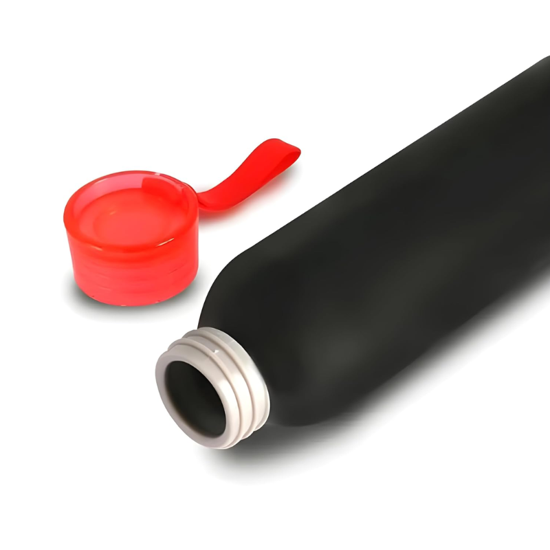 Aluminium Metal Bottle With Silicon Cap (Red)