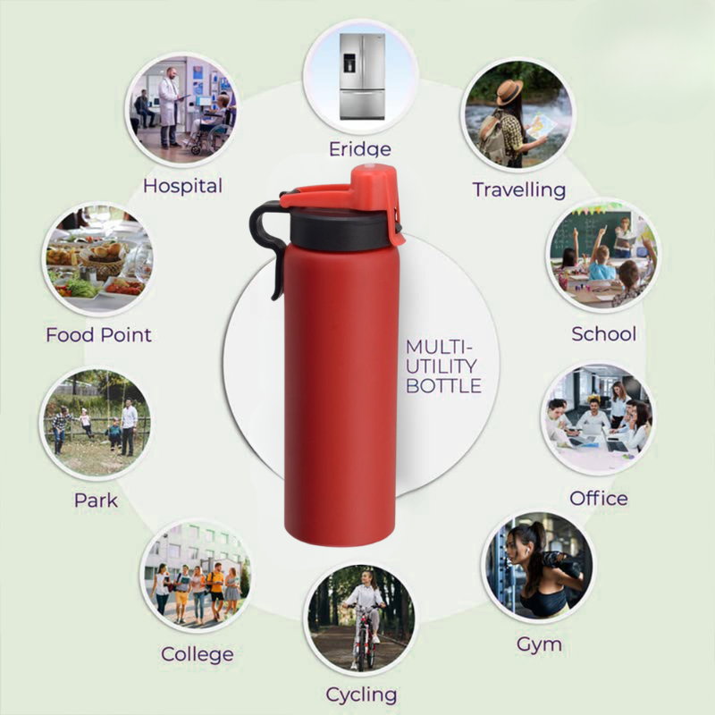 Superior Grade Steel Bottle (Red)