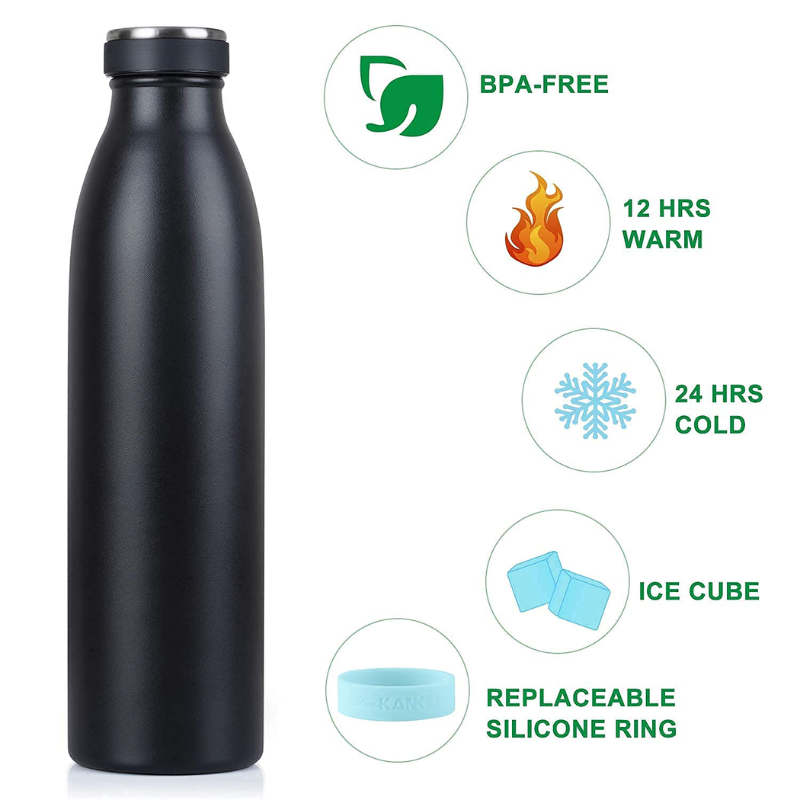 Executive Steel Water Bottle (Black)
