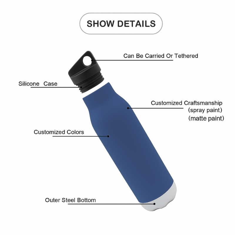 Double Wall Sports Water Bottle (Blue)