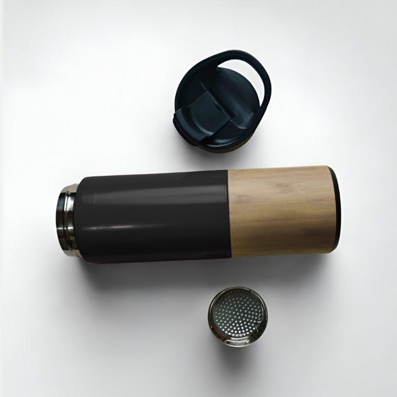 Bottom Bamboo Bottle (Black)