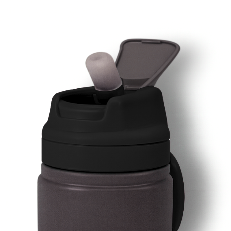 Vacuum Hot & Cold  Sports Sipper Bottle (Black)