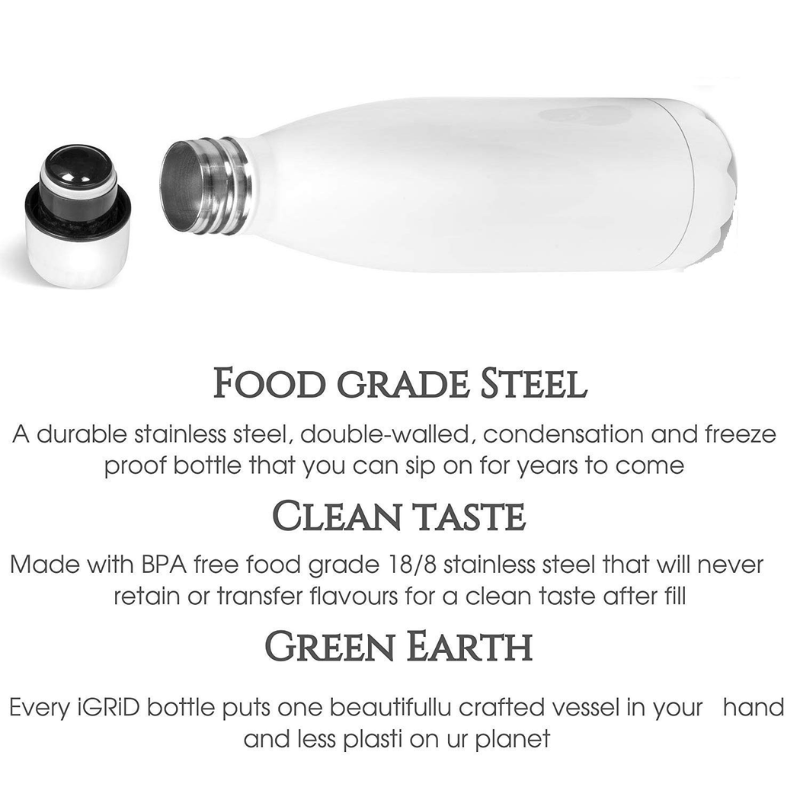 Urban Desk Stainless Bottle (White)