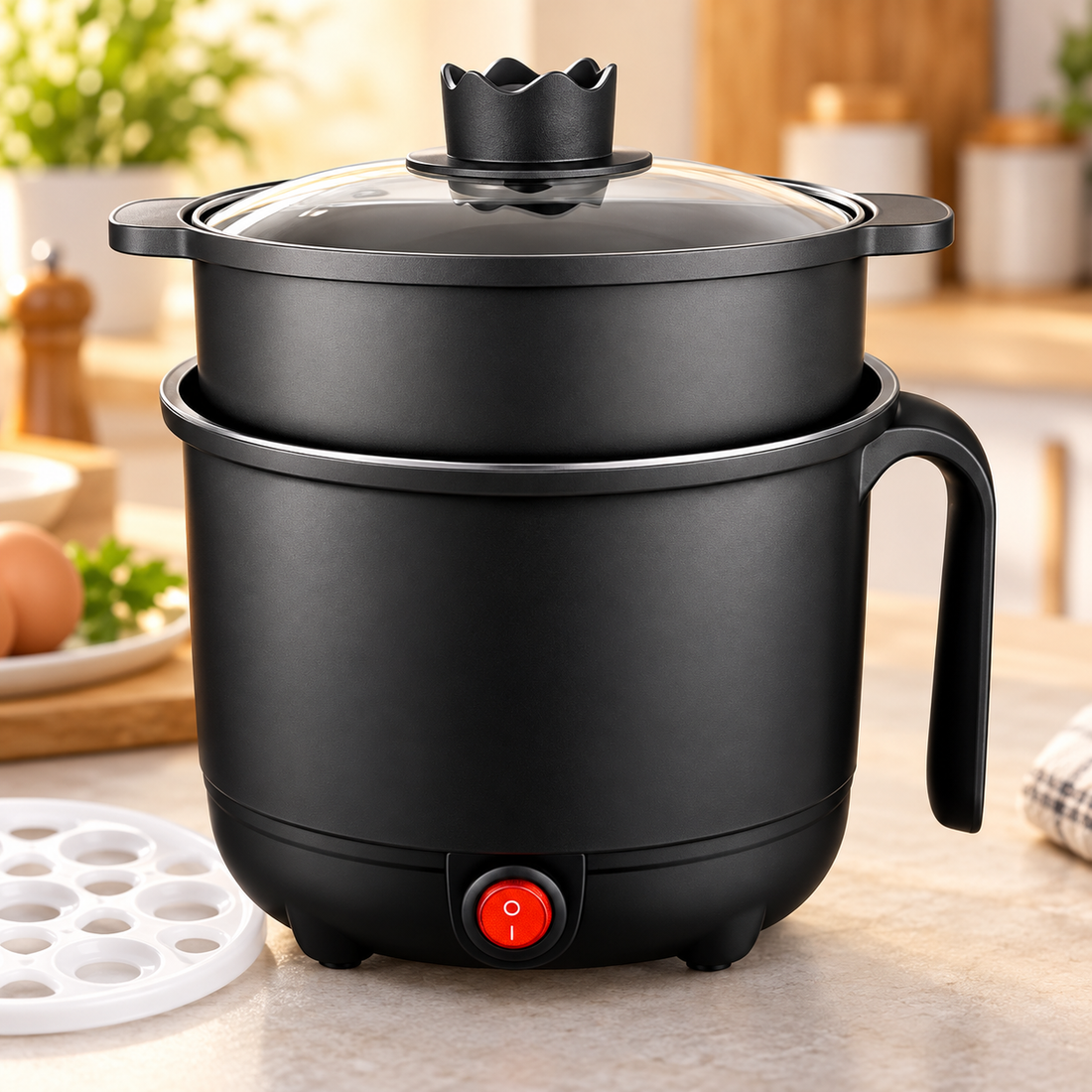 Multi Kettle with lid, front view