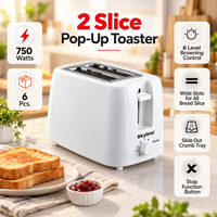 2 Slice Pop-Up Toaster product specifications
