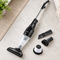 2-in-1 Stick & Handy Vacuum Cleaner with crevice nozzle, soft brush and HEPA filter attachments