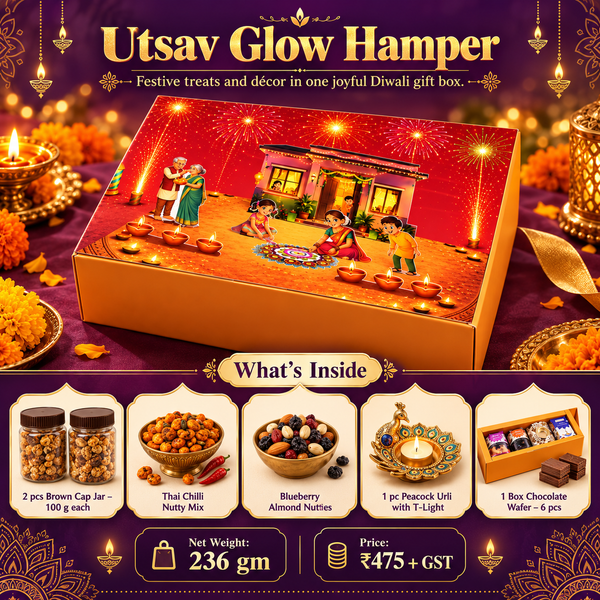 Utsav Glow Hamper contents overview and net weight