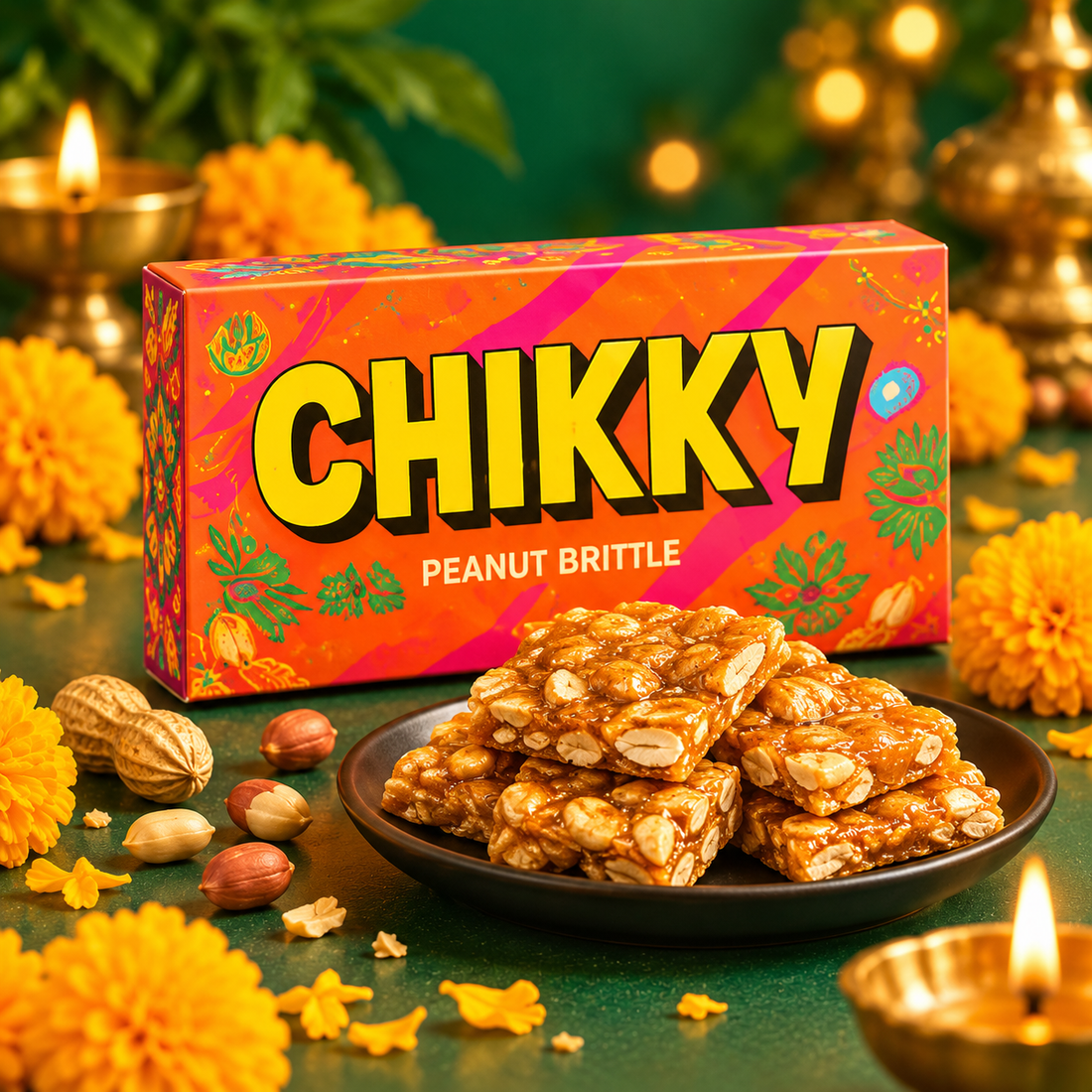 Chikky peanut brittle bar with jaggery