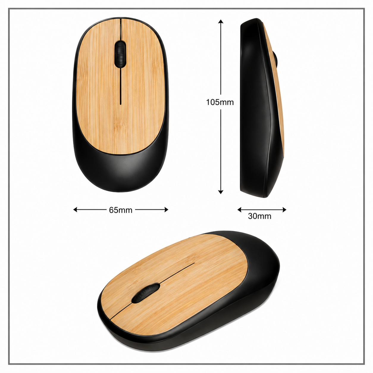 Eco-Friendly Wireless bamboo Mouse