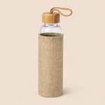 Borosilicate Glass Bottle With Jute Cover & Bamboo Lid