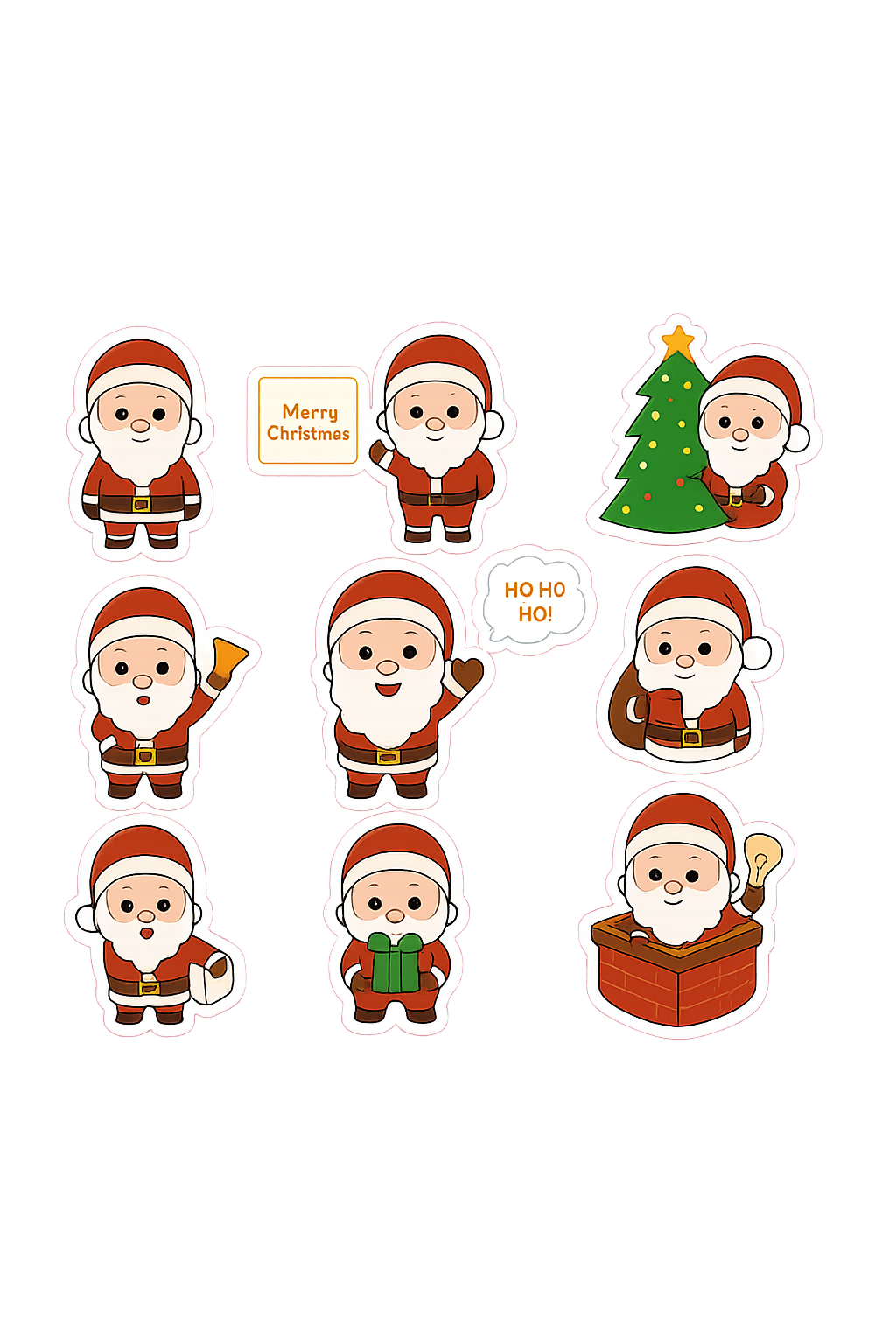 Jolly Santa Laptop Stickers