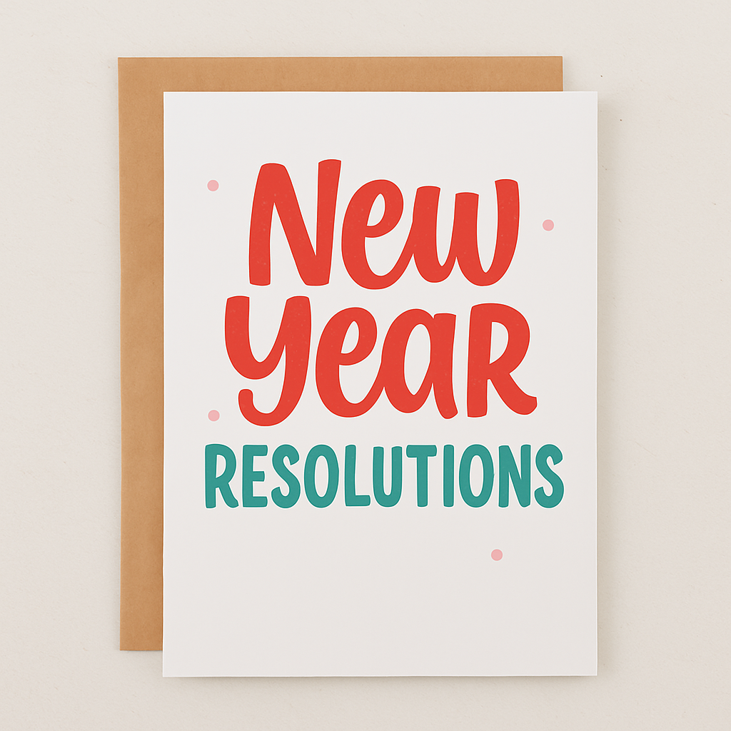 New year resolution's Card