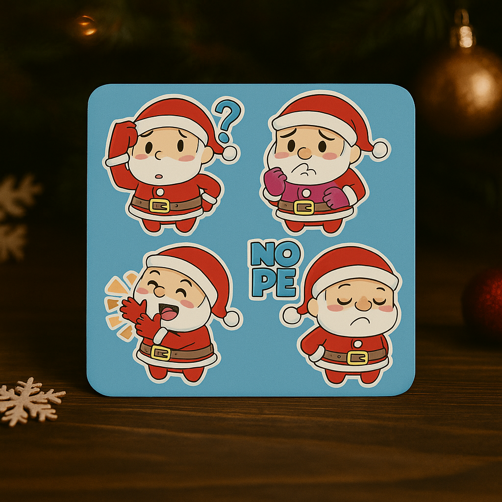 Santa’s Mood Mix Fridge Magnet
