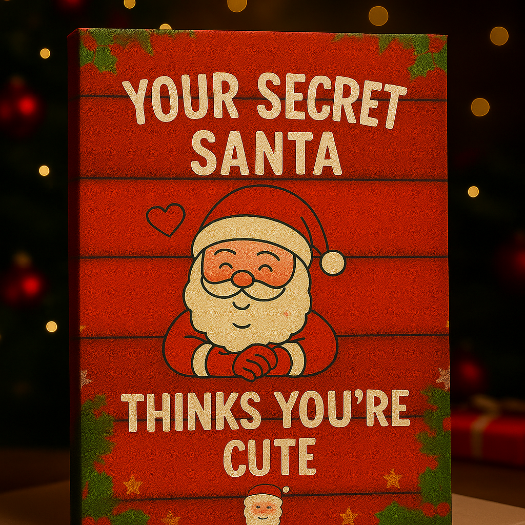 Santa’s Little Crush canvas