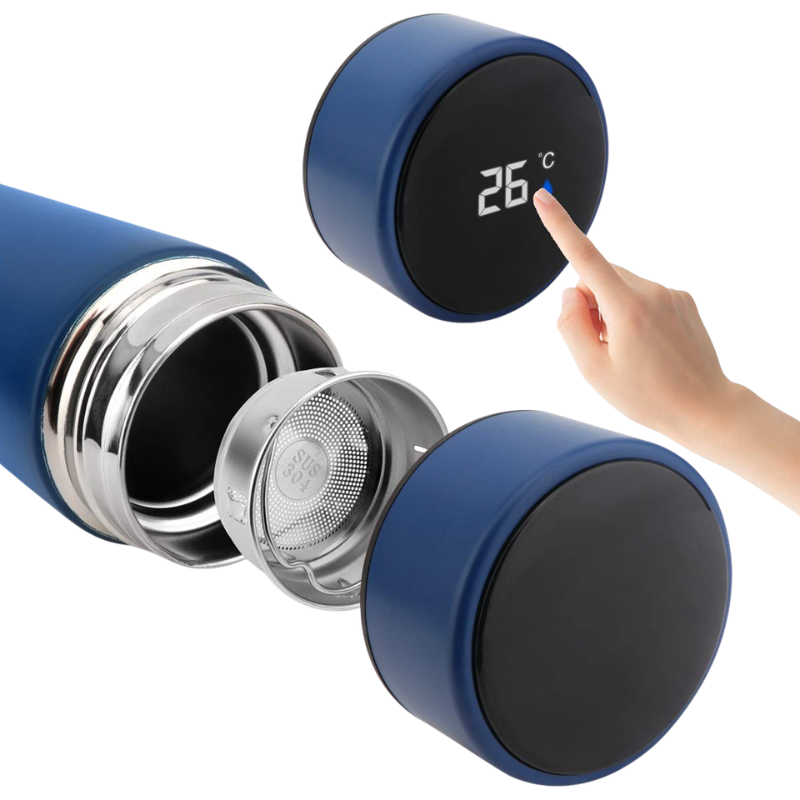 Temperature Display Bottle (Blue)