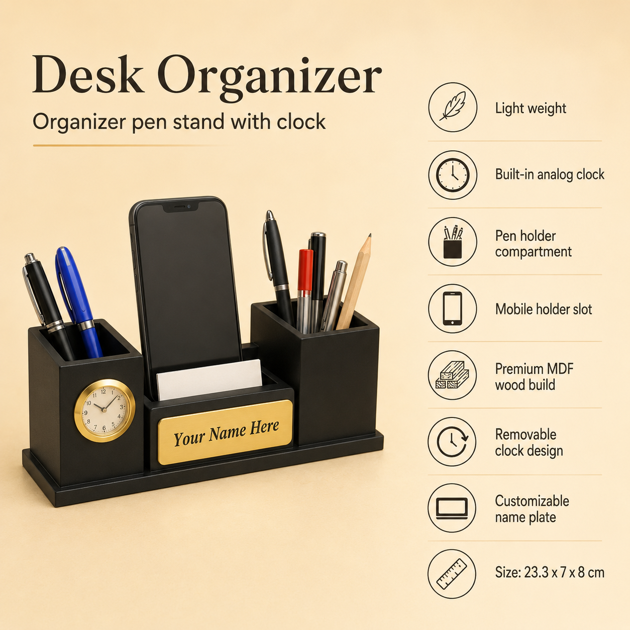 XG-D02 Wooden Desk Organizer view 3