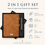 Geometric A5 Vegan Leather Notebook & Pen Gift Set view 4