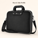 Premium Leatherette Office Laptop Bag With Adjustable Shoulder Strap view 2