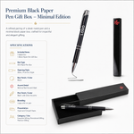 Premium Black Paper Pen Gift Box - Minimal Edition view 4