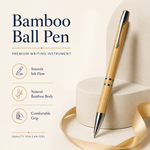 Round Bamboo Keychain & Bamboo Pen Gift Set view 3