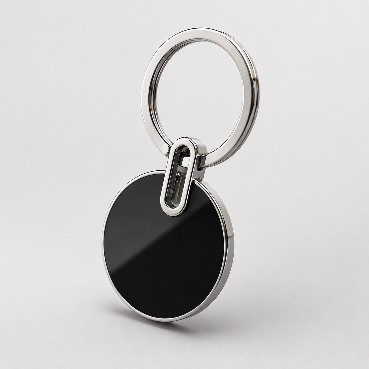 Premium Round Stainless Steel Keychain view 3