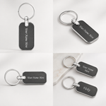 Premium Rounded Edge Rectangular Stainless Steel Keychain view 4