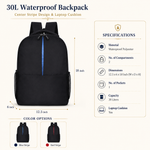 Blue Travel Laptop Backpack view 4