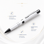 Premium Metal Pen Box with Red Velvet Insert view 2