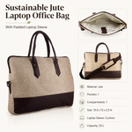 Sustainable Jute Laptop Office Bag view 4