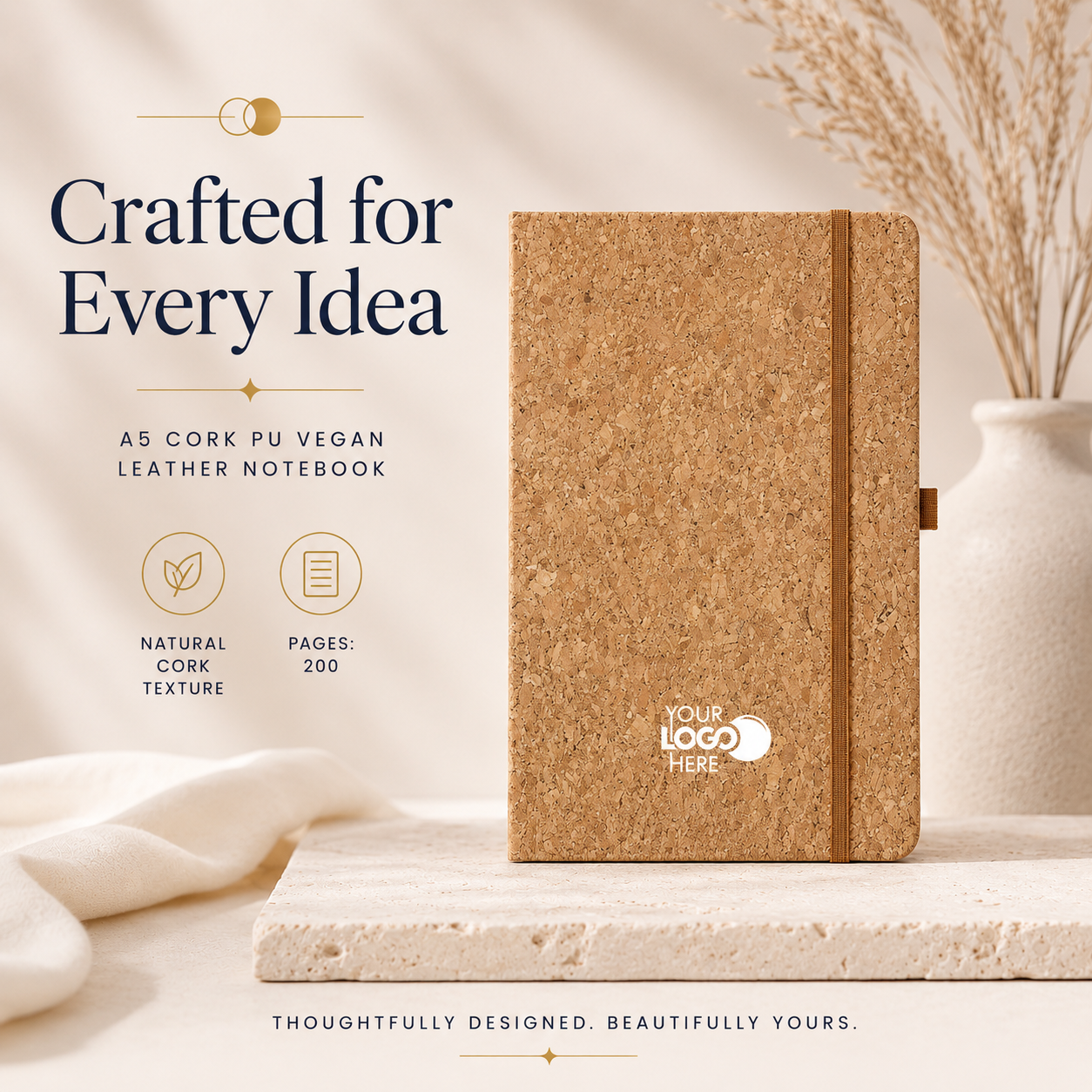 Cork A5 Notebook & Eco Pen Gift Set view 4