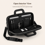 Premium Leatherette Office Laptop Bag With Adjustable Shoulder Strap view 4