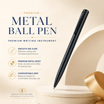 Black A5 Vegan Leather Notebook & Metal Pen Gift Set view 4