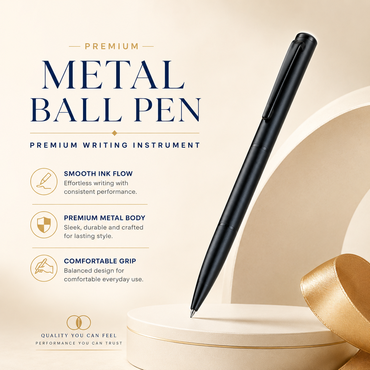 Black A5 Vegan Leather Notebook & Metal Pen Gift Set view 4