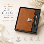 Geometric A5 Vegan Leather Notebook & Pen Gift Set view 2