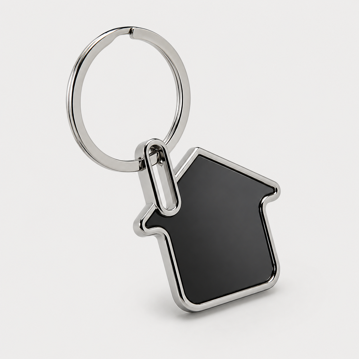 Premium House Shaped Metal Keychain view 3