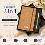 Cork A5 Notebook & Eco Pen Gift Set view 1