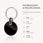 Premium Round Stainless Steel Keychain view 4