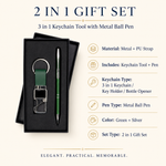 3-in-1 Keychain Tool & Metal Pen Gift Set view 2