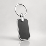Premium Rounded Edge Rectangular Stainless Steel Keychain view 3