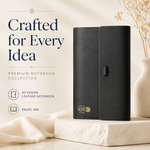 Premium A5 Vegan Leather Notebook & Textured Metal Pen Gift Set view 4