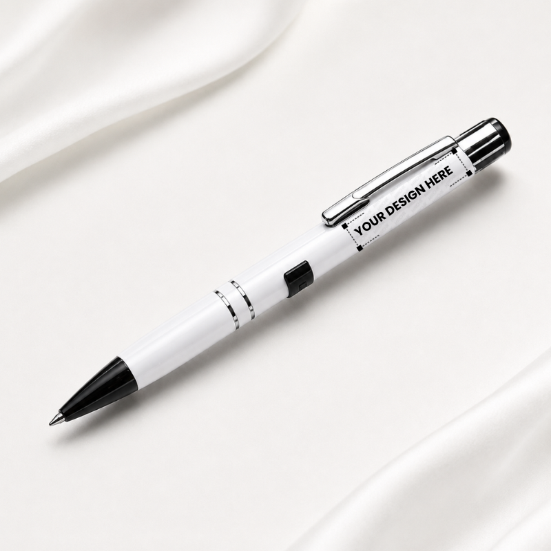 Premium Metal Pen Box with Red Velvet Insert