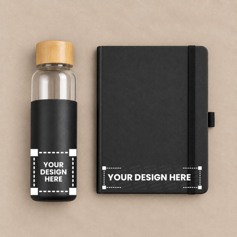Premium Executive Notebook & Bottle Gift Set