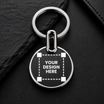 Premium Round Stainless Steel Keychain