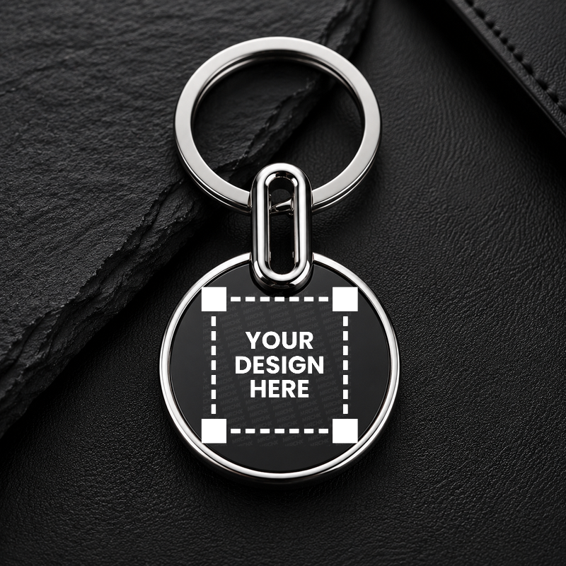 Premium Round Stainless Steel Keychain